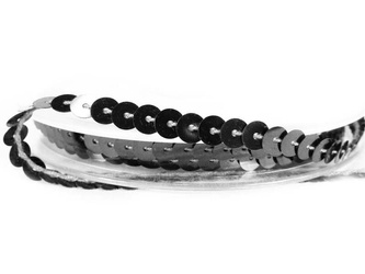 Taśma cekinowa 6mm grafit