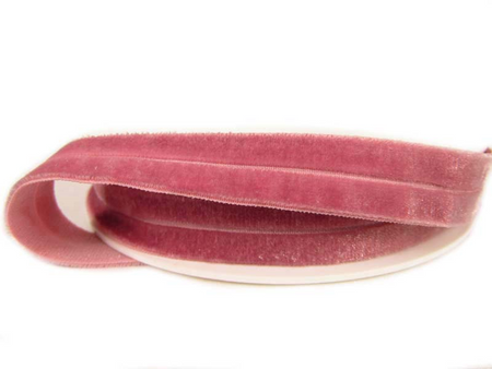 Lamówka 1,6cm elastyczna AKSAMITNA róż