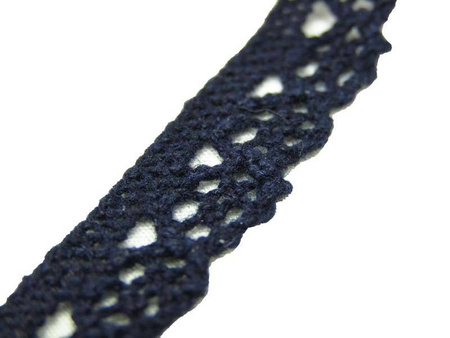 Koronka 1cm bawełniana granat