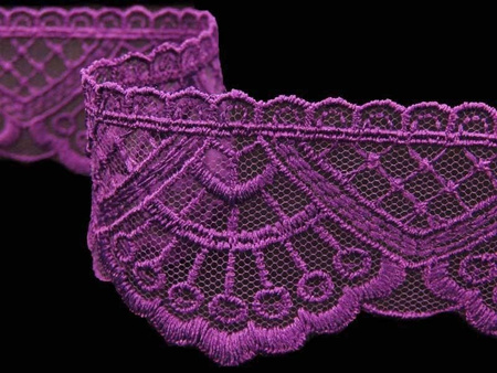 Koronka 4,5cm tiulowa fiolet