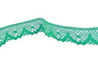 Koronka 4cm bawełniana zielony szmaragd