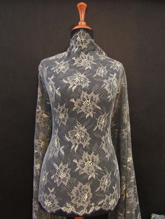 Koronka 70cm elastyczna popiel