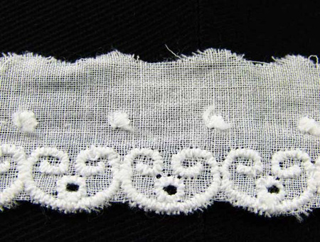 Koronka 2cm haft angielski biała