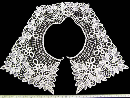 Kołnierzyk damski gipiura biały