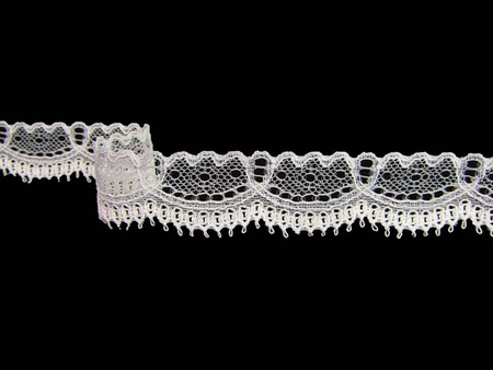 Koronka 2,5cm elastyczna biała