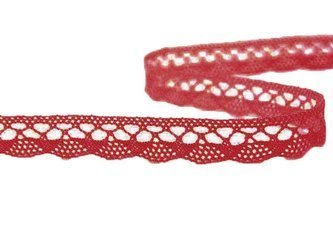 Koronka 1cm bawełniana bordo