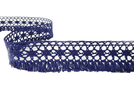 Taśma 3,5cm FRĘDZEL bawełna jasny granat