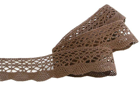 Koronka 3,2cm bawełniana jasny brąz