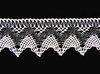 Koronka 8cm bawełniana biało-czarna