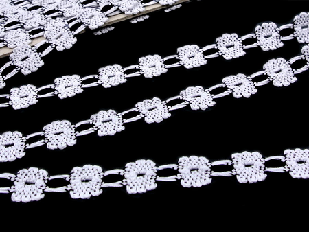 Wstawka 1,5cm bawełniana biało-czarna