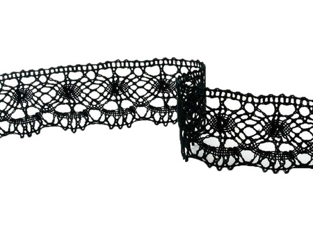 Koronka 5,1cm bawełna czarna