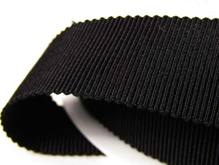 Taśma 25mm ryps bawełniano-wiskozowa czarna