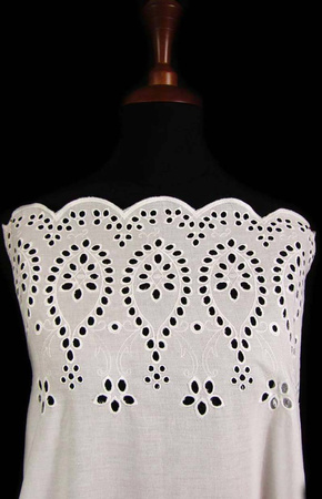 Koronka 135cm bawełniana haft angielski biała