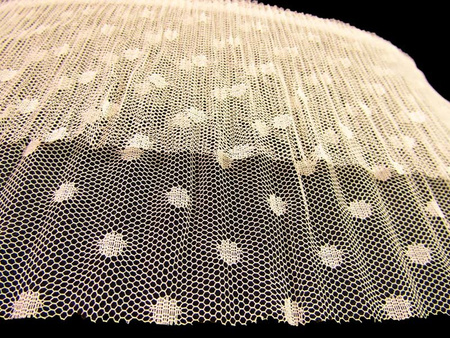 Taśma 12cm falbana tiulowa ecru