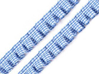 Taśma 1,7cm falbanka pepito niebieska