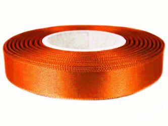 Wstążka 15mm atłas rdza ciemna