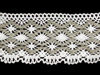 Koronka 9,5cm bawełniana biało-lniana