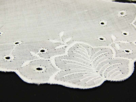 Kołnierzyk młodzieżowy haft bawełna biały