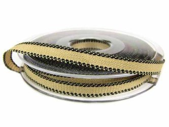 Taśma 7mm tkana HOPSACK czarna