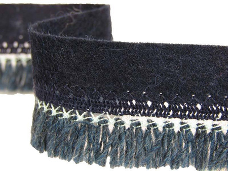 Taśma 2,8cm FRĘDZEL wełna granat