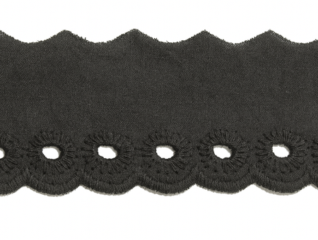 Koronka 4cm haft angielski czarna