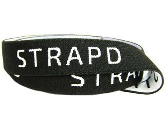 Guma 20mm tkana NAPIS czarna