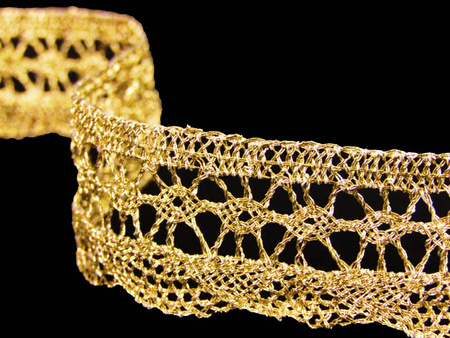 Koronka 1,8cm metaliczna złota