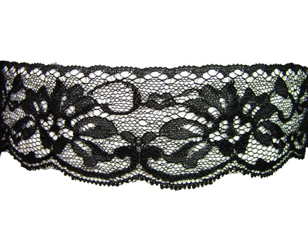 Koronka 5cm stabilna czarna