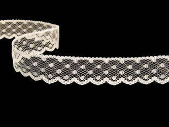 Koronka 2cm stabilna DOTS ecru