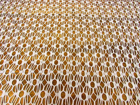 Koronka 140cm bawełniana klockowa biała