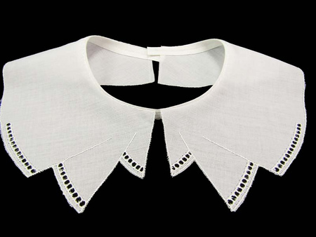 Kołnierzyk damski haft bawełna biały