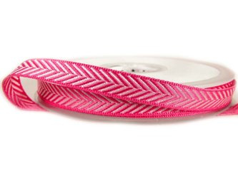 Taśma 10mm tkana HERRINGBONE róż