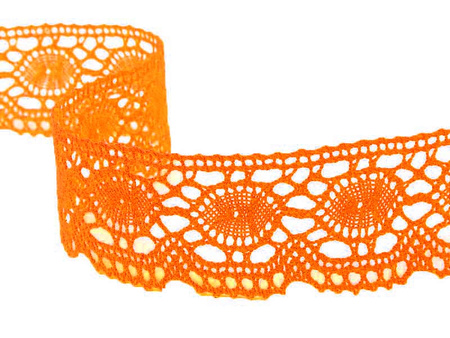 Koronka 4,5cm bawełniana pomarańcz