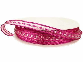 Wstążka 6mm organtyna PRZEPLOT amarant