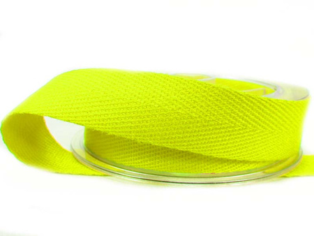 Taśma 20mm bawełniana jodełka cytrynowa