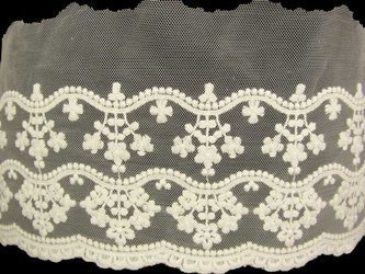 Koronka 15cm tiulowa ivory