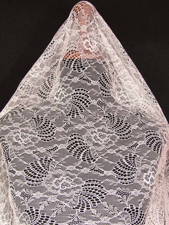 Koronka 150cm tiulowa podkład ivory