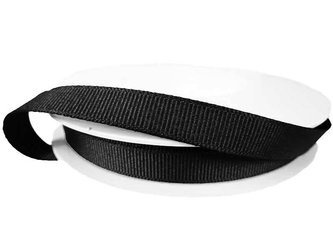 Taśma 9mm ryps poliestrowa czarna