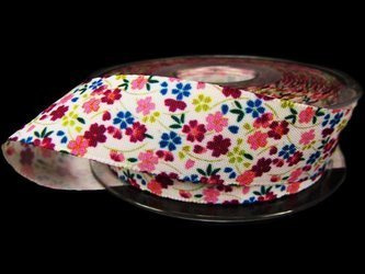 Wstążka 25mm tafta MARE DI FIORI śliwka