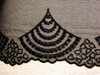 Koronka 21cm tiulowa czarna