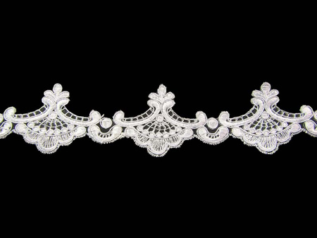 Koronka 6cm tiulowa biała