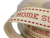 Wstążka 15mm tafta HOME SWEET HOME natural