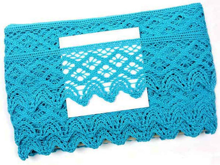 Koronka 6,8cm bawełniana turkus