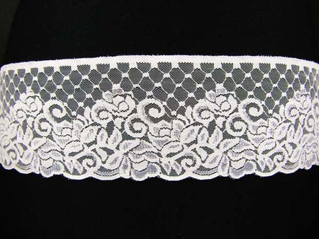 Koronka 8,5cm stabilna biała
