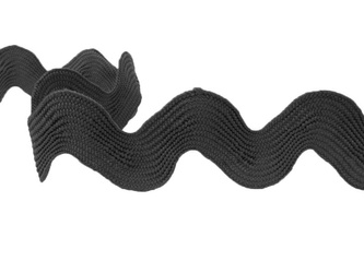 Taśma 40mm zygzak czarna