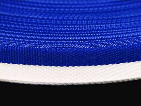 Taśma 11mm tkana LAMPAS biało_chabrowa