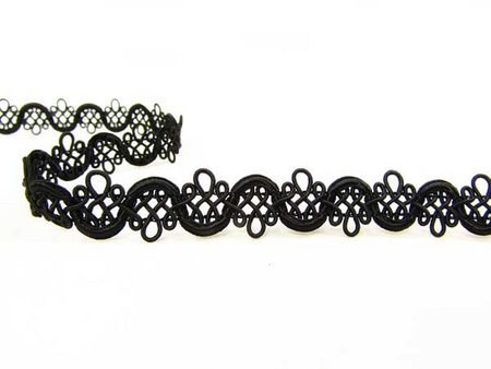 Taśma 1cm galonowa czarna