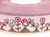 Taśma 18mm żakard PTASZEK róż