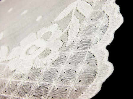 Kołnierzyk damski haft bawełna biały