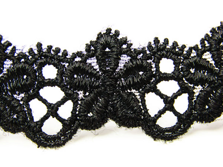 Koronka 2cm gipiurowa czarna